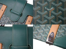 Load image into Gallery viewer, GOYARD ゴヤール ハンドバッグ サイゴンGM グリーン ゴヤールディンキャンバス シルバー金具 美品 中古 67525