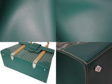 Load image into Gallery viewer, GOYARD ゴヤール ハンドバッグ サイゴンGM グリーン ゴヤールディンキャンバス シルバー金具 美品 中古 67525