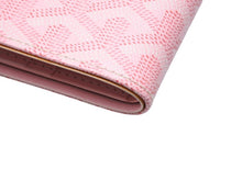 画像をギャラリービューアに読み込む, Goyard ゴヤール二つ折り財布 長財布 フランス製 ヘリンボーン ゴヤールディンキャンバス ピンク 良品 中古 67528