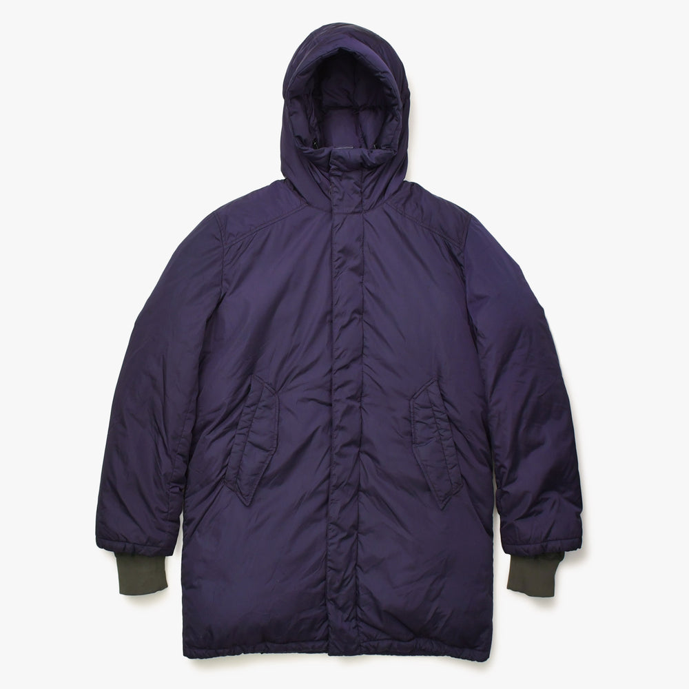 PRADA SPORT プラダスポーツ リネアロッサ ヴィンテージ中綿ダウンコート SGV310 50サイズ パープル オリーブ アウター 美品 中古 4a006753