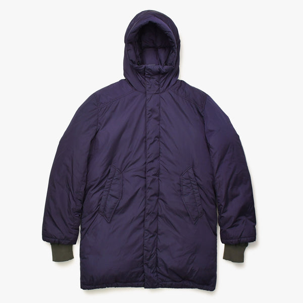 PRADA SPORT プラダスポーツ リネアロッサ ヴィンテージ中綿ダウンコート SGV310 50サイズ パープル オリーブ アウター 美品 中古 4a006753
