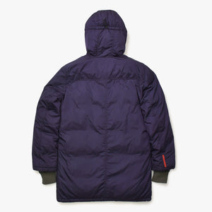 PRADA SPORT プラダスポーツ リネアロッサ ヴィンテージ中綿ダウンコート SGV310 50サイズ パープル オリーブ アウター 美品 中古 4a006753