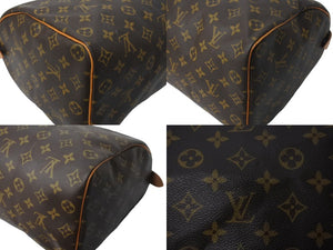 LOUIS VUITTON ルイヴィトン スピーディ35 ハンドバッグ M41524 モノグラムキャンバス ゴールド金具 ブラウン 美品 中古 67534