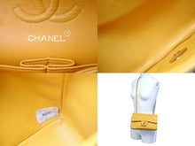 画像をギャラリービューアに読み込む, CHANEL シャネル マトラッセ23 Wフラップ Wチェーンショルダーバッグ 3番台 ラムスキン イエロー ゴールド金具 美品 中古 67540