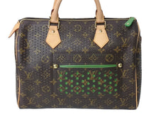 Load image into Gallery viewer, 新品同様 LOUIS VUITTON ルイヴィトン モノグラム ペルフォ スピーディ30 ハンドバッグ M95181 グリーン メッシュ 中古 67542