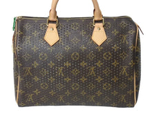 Load image into Gallery viewer, 新品同様 LOUIS VUITTON ルイヴィトン モノグラム ペルフォ スピーディ30 ハンドバッグ M95181 グリーン メッシュ 中古 67542