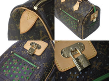 Load image into Gallery viewer, 新品同様 LOUIS VUITTON ルイヴィトン モノグラム ペルフォ スピーディ30 ハンドバッグ M95181 グリーン メッシュ 中古 67542