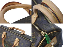 Load image into Gallery viewer, 新品同様 LOUIS VUITTON ルイヴィトン モノグラム ペルフォ スピーディ30 ハンドバッグ M95181 グリーン メッシュ 中古 67542