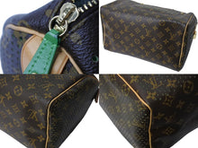 Load image into Gallery viewer, 新品同様 LOUIS VUITTON ルイヴィトン モノグラム ペルフォ スピーディ30 ハンドバッグ M95181 グリーン メッシュ 中古 67542