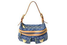 画像をギャラリービューアに読み込む, 新品同様 LouisVuitton ルイヴィトン バギーPM ショルダーバッグ M95049 FL0047 モノグラムデニム ヌメ革 ブルー ゴールド 中古 67546