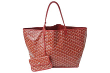 画像をギャラリービューアに読み込む, 極美品 GOYARD ゴヤール サック アンジュGM トートバッグ ポーチ付き リバーシブル PVCコーティングキャンバス レッド 67548