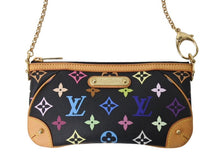 画像をギャラリービューアに読み込む, 極美品 LOUIS VUITTON ルイヴィトン ポーチ M60097 ポシェット ミラMM モノグラムマルチカラー ブラック 中古 67553