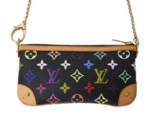 画像をギャラリービューアに読み込む, 極美品 LOUIS VUITTON ルイヴィトン ポーチ M60097 ポシェット ミラMM モノグラムマルチカラー ブラック 中古 67553