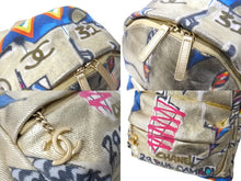 画像をギャラリービューアに読み込む, 極美品 CHANEL シャネル グラフィティ リュック バックパック 28番台 ココマーク メディエダールコレクション AS0867 ゴールド 中古 67565