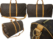 画像をギャラリービューアに読み込む, LouisVuitton ルイヴィトン キーポルバンドリエール55 ボストンバッグ M41414 VI1922 PVCコーティングキャンバス 美品 中古 67567