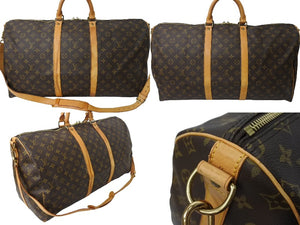 LouisVuitton ルイヴィトン キーポルバンドリエール55 ボストンバッグ M41414 VI1922 PVCコーティングキャンバス 美品 中古 67567