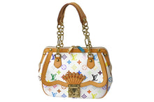 画像をギャラリービューアに読み込む, LouisVuitton ルイヴィトン グレイシーMM M92590 チェーンショルダーバッグ モノグラム マルチカラー キャンバス ホワイト 美品 中古 67572