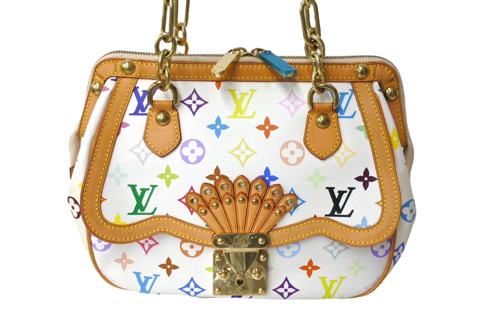 LouisVuitton ルイヴィトン グレイシーMM チェーンショルダーバッグ モノグラム マルチカラー キャンバス ホワイト 美品 中古  67572 – Casanova Vintage