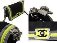 画像をギャラリービューアに読み込む, 極美品 CHANEL シャネル マトラッセ ボーイシャネル チェーンウォレットショルダーバッグ 22番台 ファブリックメッシュ 中古 67575