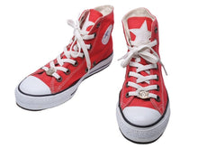 Load image into Gallery viewer, 極美品 クロムハーツ コンバース CH CONVERSE CANVAS シルバー装飾キャンバスハイカットスニーカー サイズ24.5 レッド 中古 67582