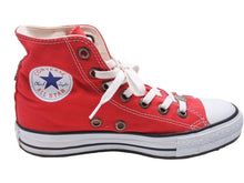 Load image into Gallery viewer, 極美品 クロムハーツ コンバース CH CONVERSE CANVAS シルバー装飾キャンバスハイカットスニーカー サイズ24.5 レッド 中古 67582