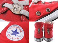 Load image into Gallery viewer, 極美品 クロムハーツ コンバース CH CONVERSE CANVAS シルバー装飾キャンバスハイカットスニーカー サイズ24.5 レッド 中古 67582