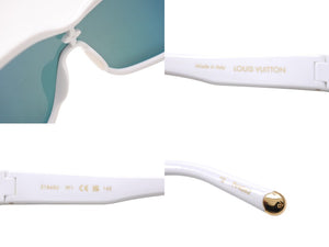 LOUIS VUITTON Sunglasses LV Shadow Square Shape White Z1845U Good Condition Used 67587
