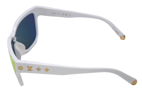 LOUIS VUITTON Sunglasses LV Shadow Square Shape White Z1845U Good Condition Used 67587