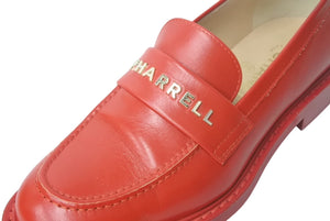 CHANEL PHARRELL シャネル ファレル・ウィリアムス ローファー 革靴 カプセルコレクション G34567 レッド カーフスキン 38C 良品 中古 67588