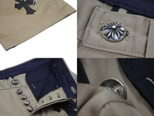 画像をギャラリービューアに読み込む, 新品未使用 CHROME HEARTS クロムハーツ クロスパッチ チノ パンツ CHINOS CEM CRS PTCH パンツ ベージュ コットン サイズ30 中古 67597