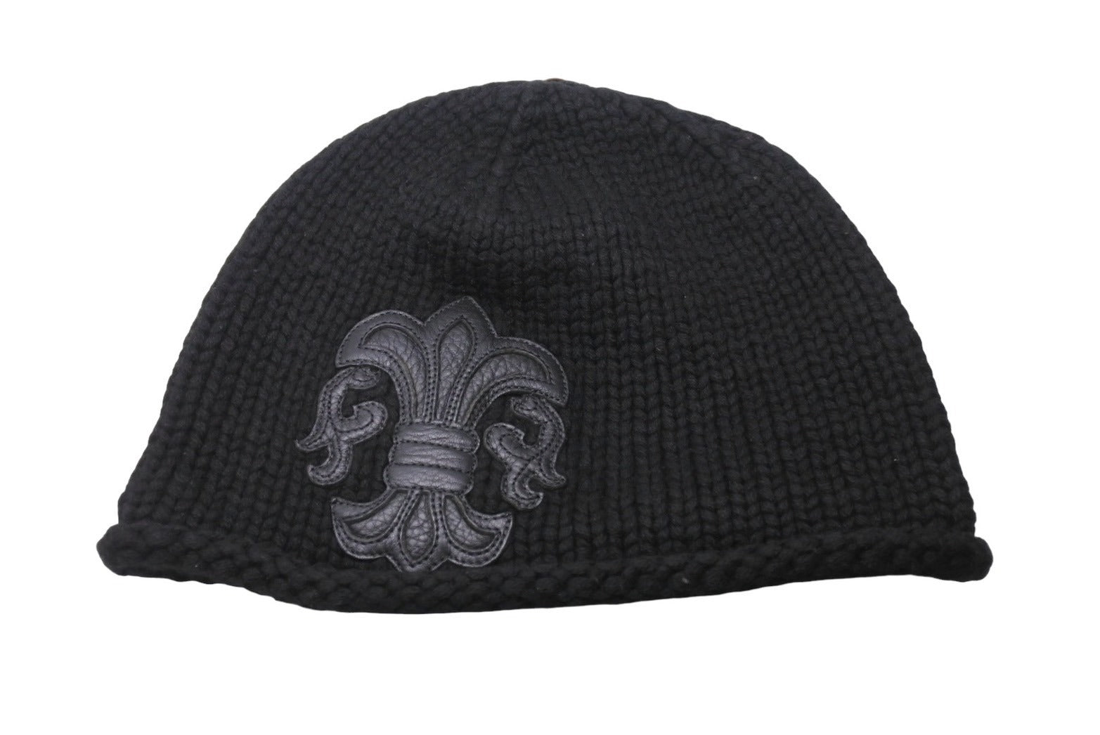 クロムハーツビーニー正規品 CHROME HEARTS クロムハーツ ビーニー ニットキャップ フレアボタン