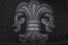 Load image into Gallery viewer, CHROME HEARTS クロムハーツ ビーニー ニットキャップ フレアボタン フレアパッチ カシミヤ ブラック 美品 中古 67602