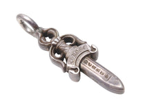 画像をギャラリービューアに読み込む, CHROME HEARTS クロムハーツ 1ダブルダガー ペンダント シルバーネックレストップ シルバー925 22.3g 美品 中古 67603
