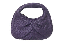 Load image into Gallery viewer, BOTTEGAVENETA ボッテガヴェネタ ホーボーハンドバッグ 189227 レザー ゴールド金具 パープル 美品 中古 67609