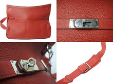 Load image into Gallery viewer, HERMES エルメス ショルダーバッグ ジプシエール34 □P金具 トリヨンクレマンス レッド シルバー金具 美品 中古 67612