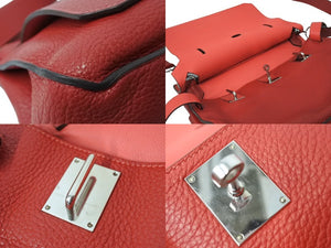 HERMES エルメス ショルダーバッグ ジプシエール34 □P金具 トリヨンクレマンス レッド シルバー金具 美品 中古 67612