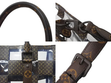 Load image into Gallery viewer, 極美品 LOUIS VUITTON ルイ ヴィトン サックプラ 2WAYトートバッグ M20866 モノグラムチェス PVC ブラウン クリア 中古 67613