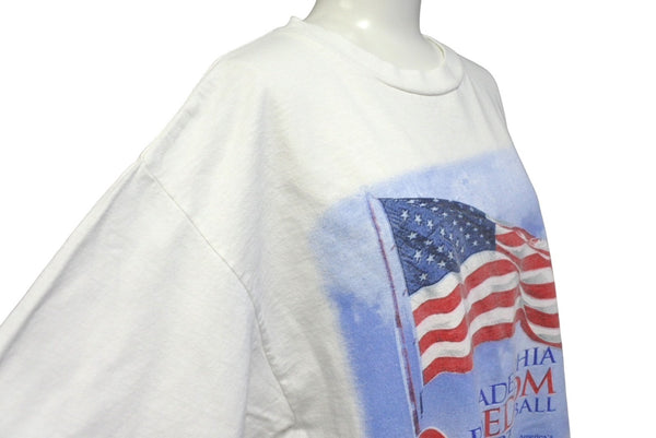 DELTA PRO WEIGHT Vintage Short Sleeve T-shirt Tops Size L Cotton White Used 67618
