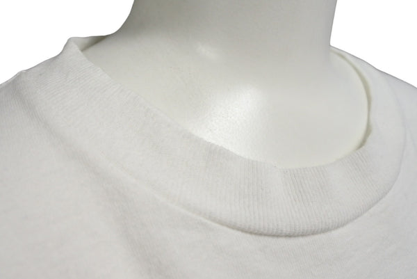 DELTA PRO WEIGHT Vintage Short Sleeve T-shirt Tops Size L Cotton White Used 67618