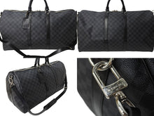 Load image into Gallery viewer, LOUIS VUITTON ルイヴィトン キーポルバンドリエール55 ボストンバッグ N41413 ダミエグラフィット キャンバス ブラック 美品 中古 67626