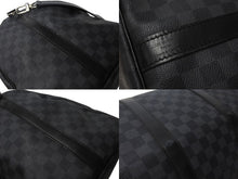 Load image into Gallery viewer, LOUIS VUITTON ルイヴィトン キーポルバンドリエール55 ボストンバッグ N41413 ダミエグラフィット キャンバス ブラック 美品 中古 67626