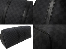 Load image into Gallery viewer, LOUIS VUITTON ルイヴィトン キーポルバンドリエール55 ボストンバッグ N41413 ダミエグラフィット キャンバス ブラック 美品 中古 67626