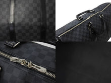 Load image into Gallery viewer, LOUIS VUITTON ルイヴィトン キーポルバンドリエール55 ボストンバッグ N41413 ダミエグラフィット キャンバス ブラック 美品 中古 67626