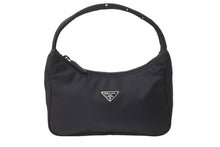 Load image into Gallery viewer, PRADA プラダ Hobo ホーボー ワンショルダーバッグ ミニハンドバッグ トライアングルロゴ ナイロン ブラック 良品 中古 67634