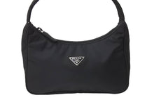 Load image into Gallery viewer, PRADA プラダ Hobo ホーボー ワンショルダーバッグ ミニハンドバッグ トライアングルロゴ ナイロン ブラック 良品 中古 67634