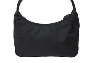 PRADA プラダ Hobo ホーボー ワンショルダーバッグ ミニハンドバッグ トライアングルロゴ ナイロン ブラック 良品 中古 67634