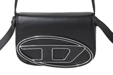 画像をギャラリービューアに読み込む, DIESEL ディーゼル ショルダーバッグ 1dr レザークロスボディバッグ X08396PR818 ブラック シルバー金具 美品 中古 67637