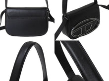 画像をギャラリービューアに読み込む, DIESEL ディーゼル ショルダーバッグ 1dr レザークロスボディバッグ X08396PR818 ブラック シルバー金具 美品 中古 67637