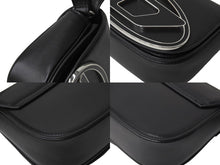 画像をギャラリービューアに読み込む, DIESEL ディーゼル ショルダーバッグ 1dr レザークロスボディバッグ X08396PR818 ブラック シルバー金具 美品 中古 67637