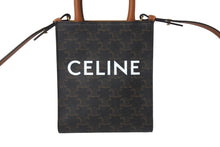 画像をギャラリービューアに読み込む, 新品未使用品 CELINE セリーヌ ミニバーティカルカバ ハンドバッグ トリオンフ柄 19437 2BZK 04LU キャンバス ブラウン 中古 67640